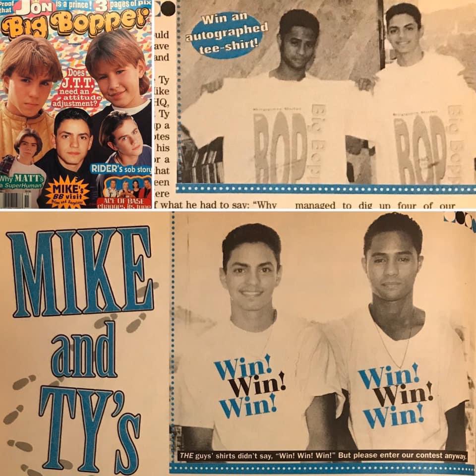 TyroneTann's tweet image. This #FlashbackFriday Memory Post popped up to remind me that at #OneTime I had a #TShirtContest Giveaway, along with #TheSandlot’s Star #MikeVitar, courtesy via in #BigBopper #TeenMagazine?!! LoooL!  What #CheezyButFunTimes we once had! :)