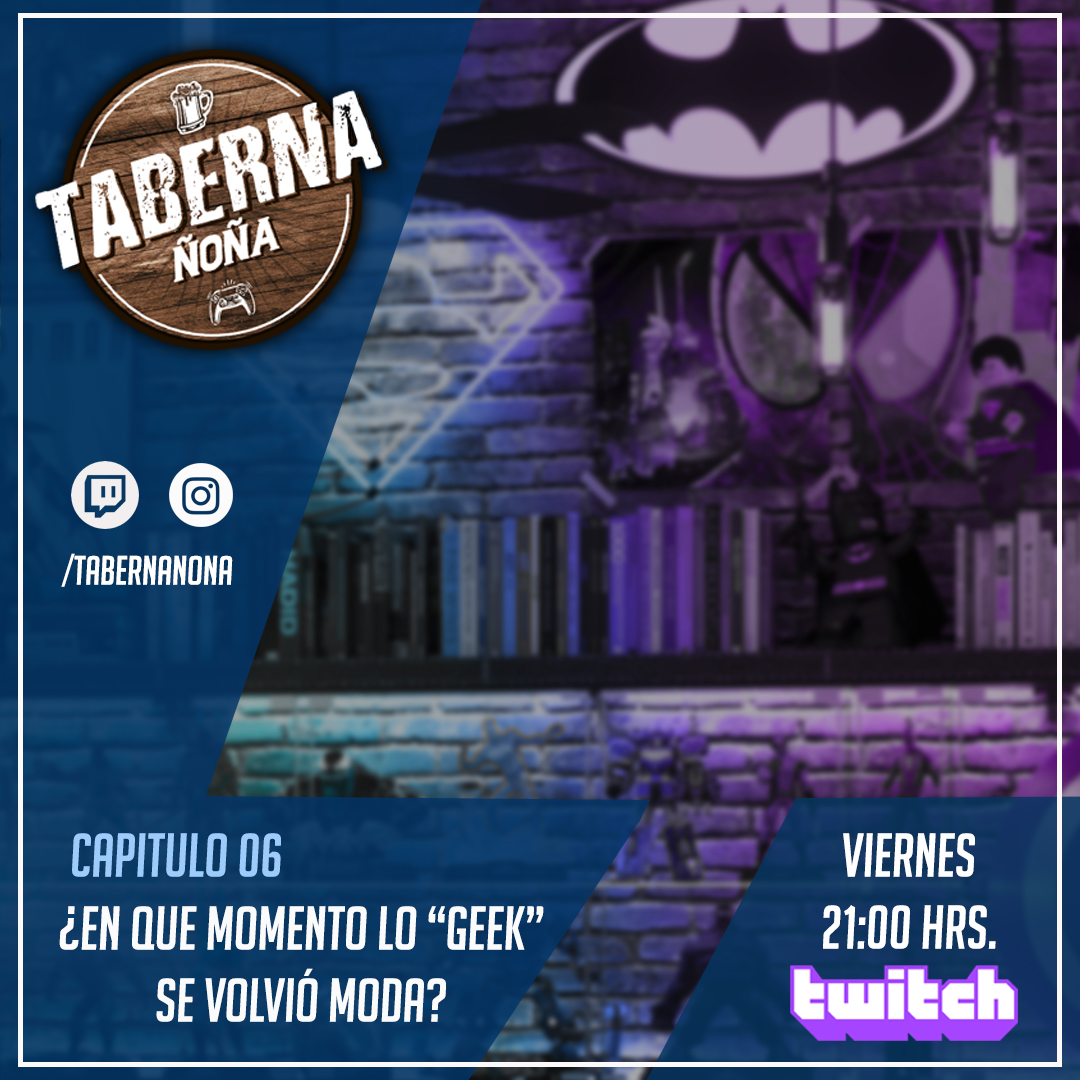 tabernanona's tweet photo. Hoy nuevo episodio de #tabernañoña en vivo en nuestro canal de @twitch 🍻🤓. Estaremos hablando de la tendencia de la cultura geek a ser moda, en contraparte a lo visto durante la década de los 90 y principios del 2000 
Los esperamos a partir de las 21:00 Hrs en Twitch https://t.co/LlNopkGFbp
