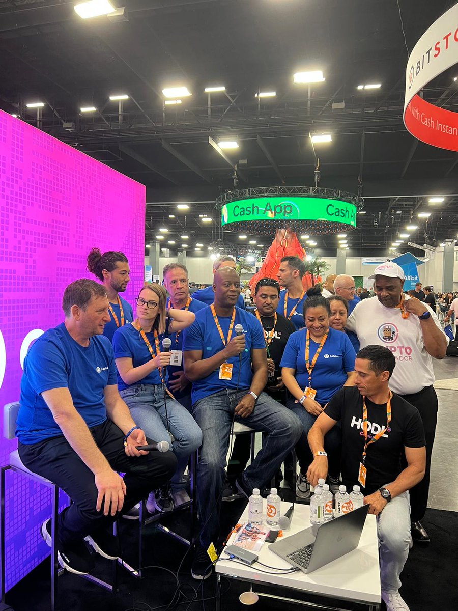 Huge thank you to everyone who came out to our booth for our live AMA from #Bitcoin2022. 
Shout out to all of our special guests and our Celsius employees &amp; ambassadors 🧡

<a href="/GK8_Security/">GK8 by Galaxy</a>, @Nicholas_Merten, <a href="/OwnYourDataNow/">₿rittany Kaiser 💎 🚀</a>, <a href="/brockpierce/">Brock Pierce</a>, <a href="/NukeGold/">NUKΞ</a>, <a href="/sdanielleon/">S. Daniel Leon</a>, &amp; <a href="/Mashinsky/">Alex Mashinsky</a>