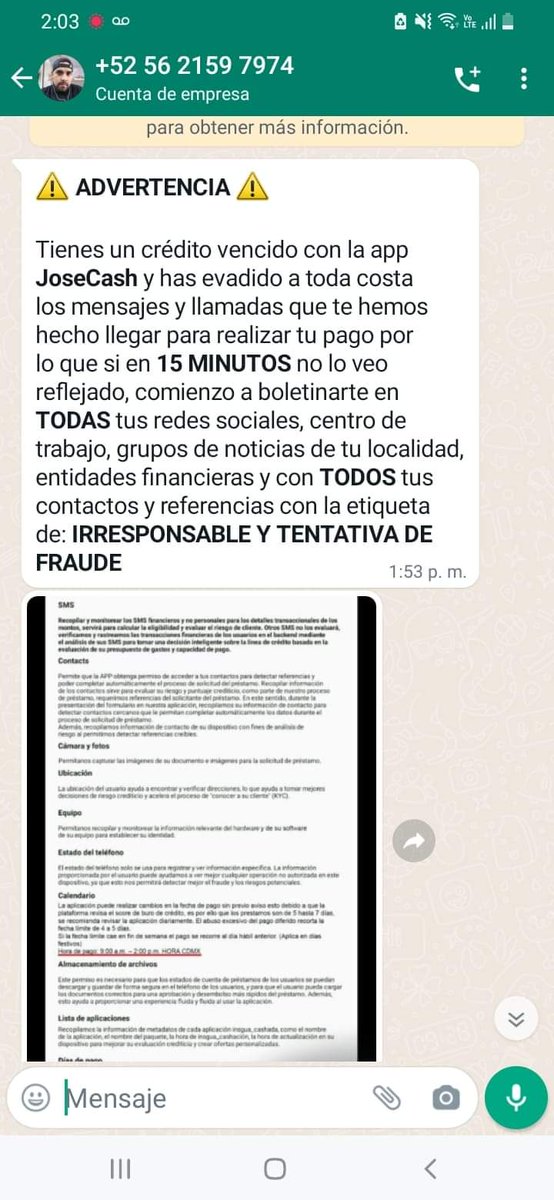 PrensaCallejera's tweet photo. Que tal la COBRANZA ILEGAL de #JoseCash
La #Amenaza y el #Doxing a todo lo que da!
@Google @GooglePlay https://t.co/hHocFgU26U