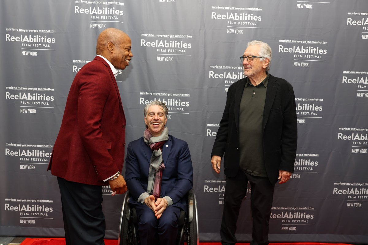 SaraSocialServe's tweet photo. Opening night of the @ReelAbilities Film Festival last night was fantastic! Robert De Niro kicked off the event,followed by @NYCMayor Eric Adams, who shared his experience with Dyslexia and his warm admiring words for the exceptional @NYCCalise , this year's OpeningNight Honoree! https://t.co/IahfpOmw8P