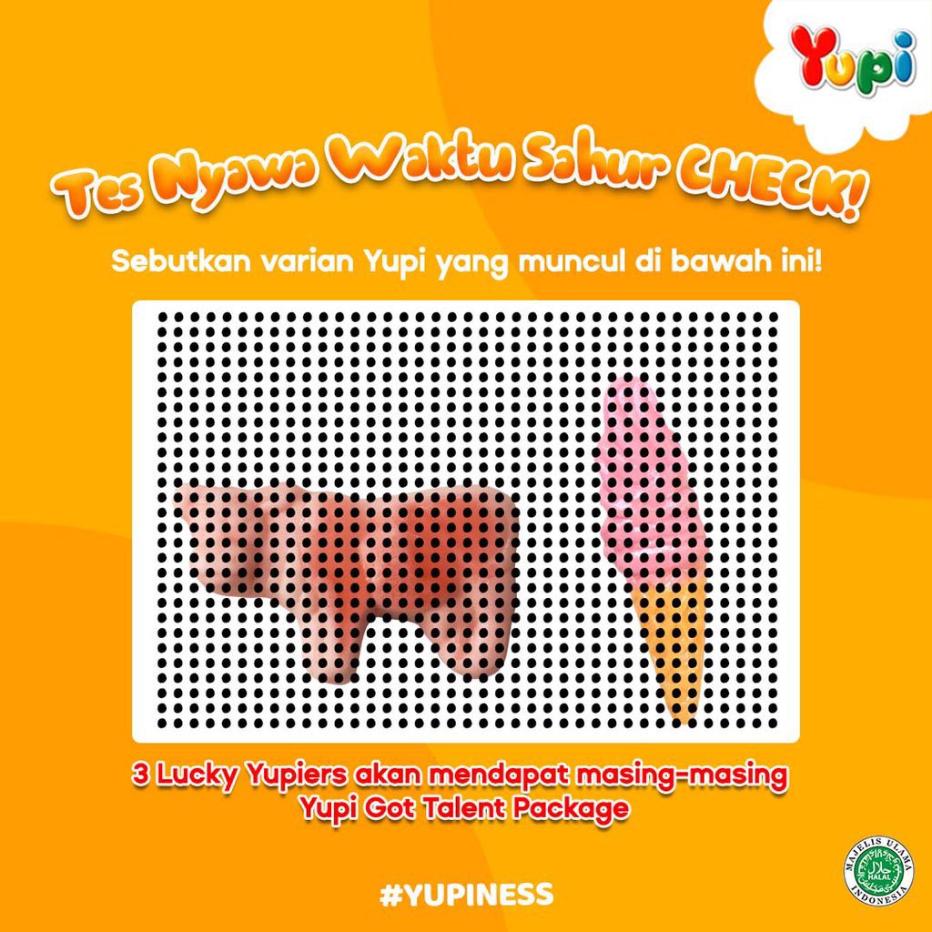 SAHUR BAGI-BAGI HADIAH CHECK!!

Tulis jawabanmu di reply tweet ini dan untuk 3 Yupiers dengan jawaban paling tepat akan mendapatkan hadiah masing-masing YGT Package dari Yupi!