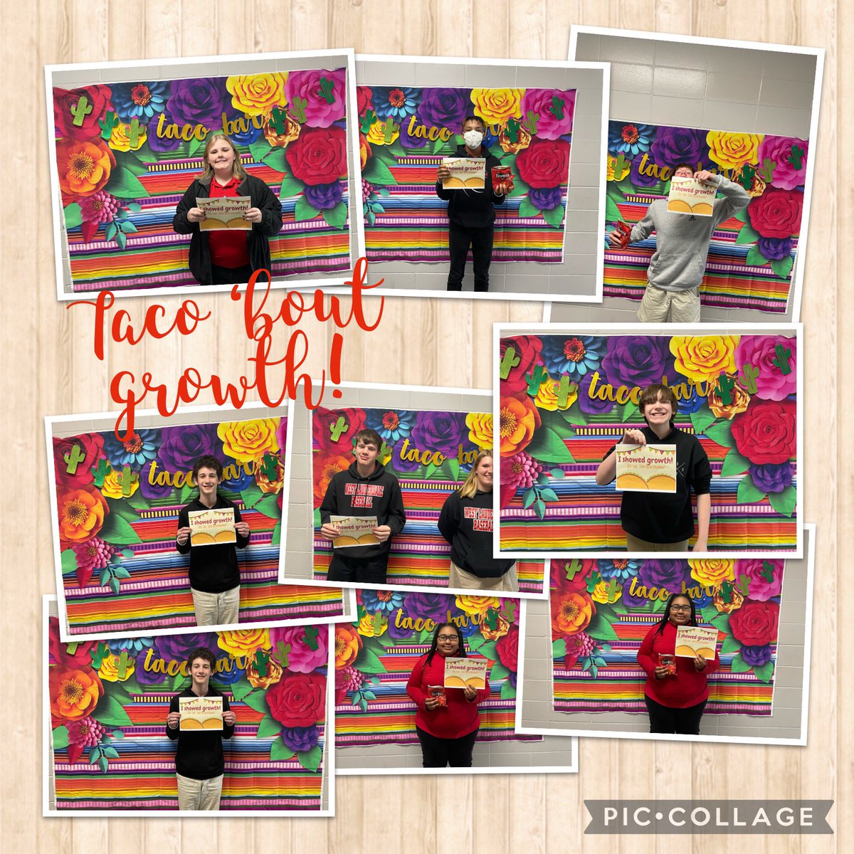 MrsLaylaGilbert's tweet photo. Taco ‘Bout Growth! Our #tacoparty was today! Students that have shown growth on their 3rd Benchmark were treated to #tacos! #ELAShenanigans #WestisBest #LCSDExcellence https://t.co/WKHiXCwRco
