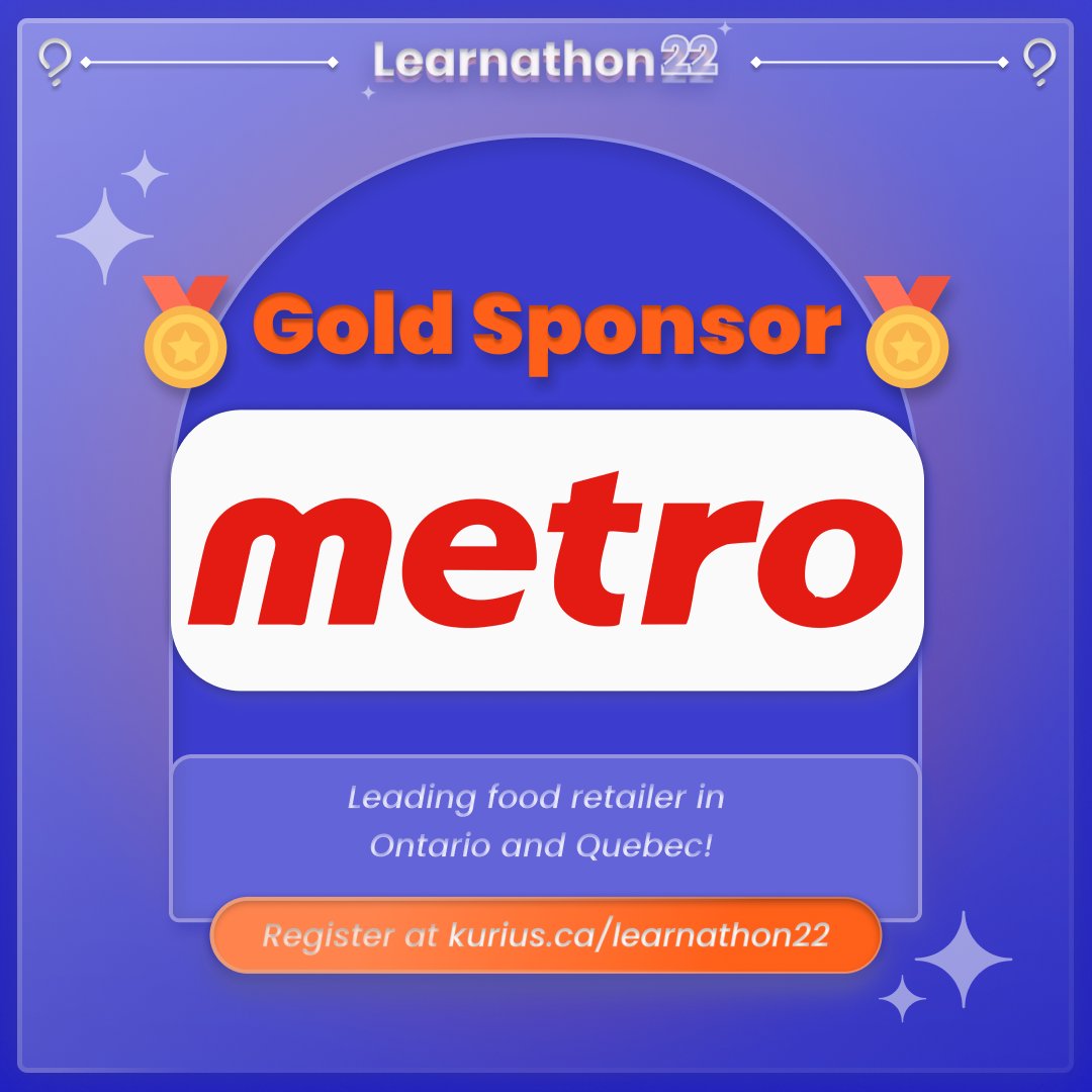 kuriusmtl's tweet photo. Kurius is proud to announce that once again, 🍅Metro🍅 will be a 🥇gold sponsor for Learnathon22!

Metro is a leading food and pharmaceutical retailer in Ontario and Quebec with over 950 🥦 food stores and 650 💊drug stores, and 🧑‍🏭65,000+ employees in Eastern Canada! https://t.co/lXj0aKvKpc