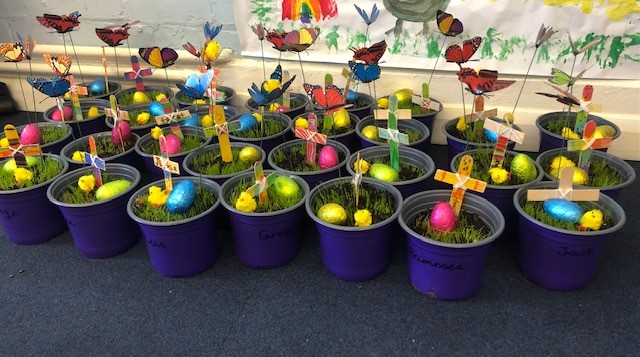 StMichaels_CE's tweet photo. Sparrows class (Y2) have been busy making Easter gardens in their RE lessons, these reflect the period of Lent, Easter leading up to Ascension Day. https://t.co/T8HwwGvwib