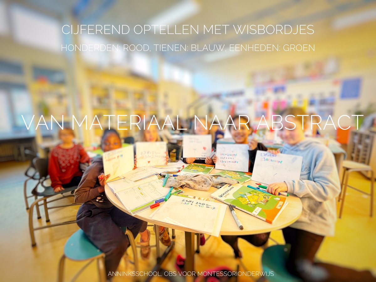 Montessori en wisbordjes: cijferend optellen met kleuren. #montessori <a href="/Onderwijsgek/">Marcel Schmeier</a>