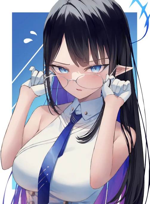 はずしてたのを見られそうになって慌てて掛けなおすリンさん。
#ブルアカ #ブルーアーカイブ 