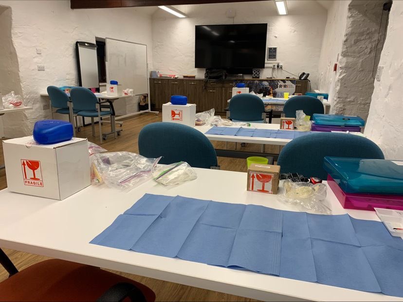 RemoteAreaRisk's tweet photo. All set up for tomorrow’s remote and austere dentistry course…Day 8 of our R/EMO:TE (TM) Medical Programme, delivered by us at @PlasyBrenin
Remote/Expedition Medical Officer: Training Essentials (TM).
https://t.co/voY3MBUAKH #expedition #remotemedicine #expeditionleader https://t.co/4h8Q5PMx2w