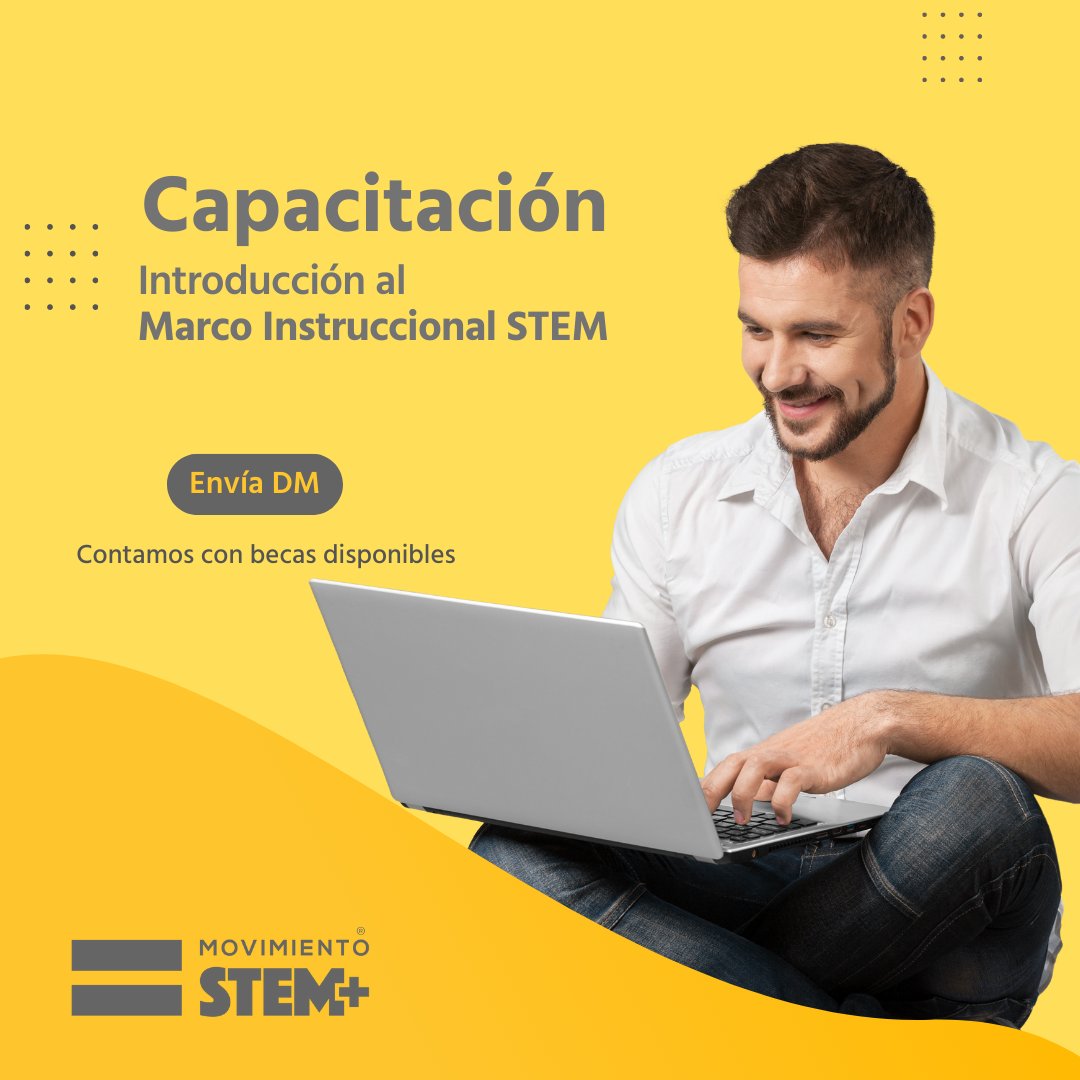 Comienza tu capacitación con Movimiento STEM y disfruta de sus beneficios, si quieres saber más ¡contáctanos!
movimientostem.org/capacitacion-s…  
¡Además! <a href="/BayerenMexico/">Bayer México</a> tiene un porcentaje de beca sólo para ti, no te lo puedes perder.