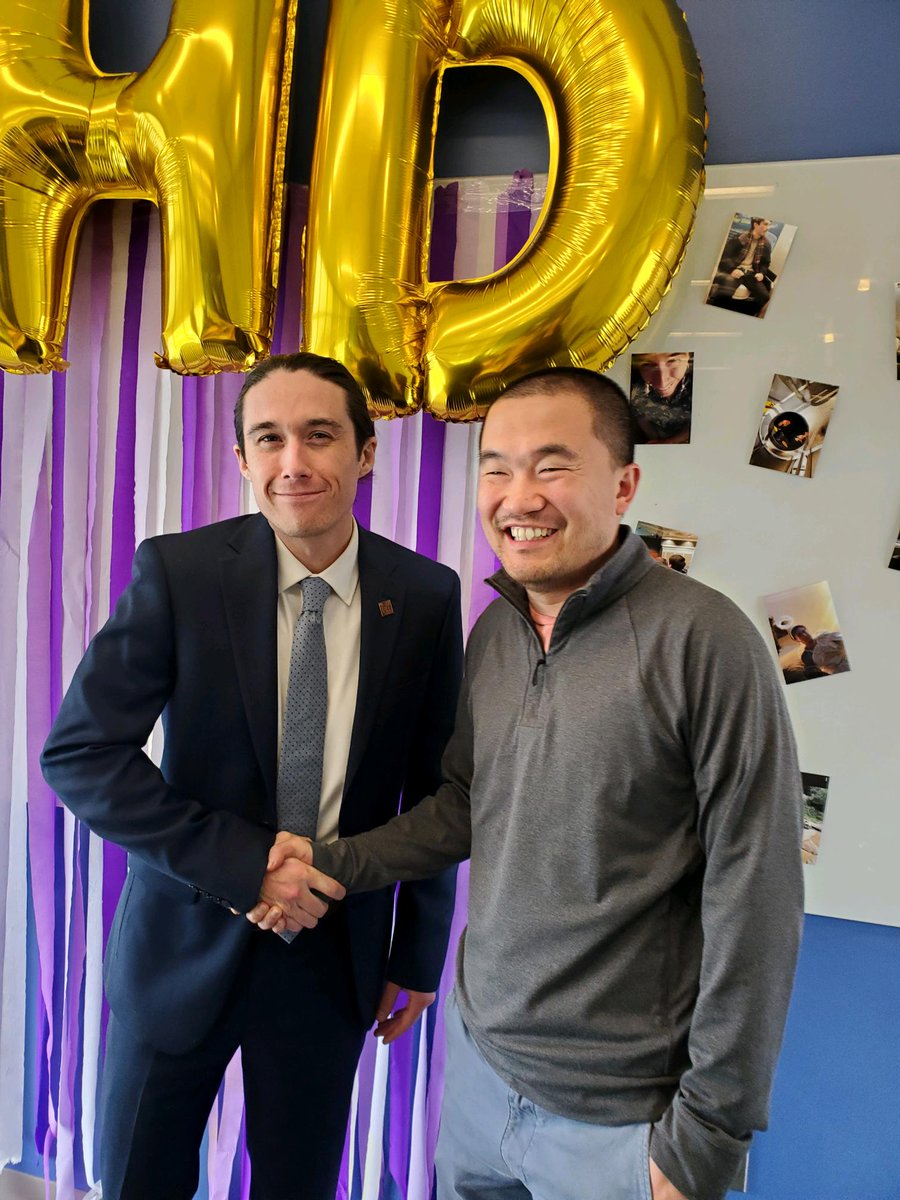 ZhangLabOSU's tweet photo. This week the @ZhangLabOSU is delighted to announce its first two PhD graduates! Congrats Dr. Madison Tuttle and Dr. Jamey Bower! We are so proud of both of their accomplishments and are excited to see what innovations and achievements their futures hold at DOW 
@DowNewsroom! https://t.co/puqAaMx94s