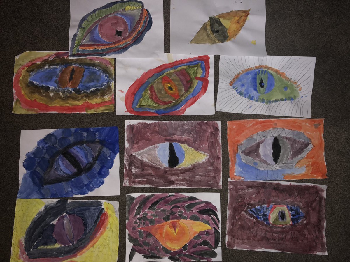 Y4Raglan's tweet photo. Dragon eye artwork to complete our topic this term. https://t.co/a1z4vOlibY