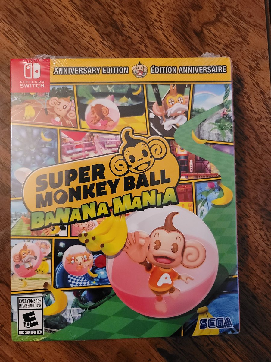 AkiraKoops's tweet photo. Dunno why it took me this long to snag this. Probably because I already own the PC version on steam. Welp another for the physical game collection I guess. #supermonkeyballbananamania #supermonkeyball #streamatlanta #SupportSmallStreamers #NintendoSwitch #sega https://t.co/hhywxi572W