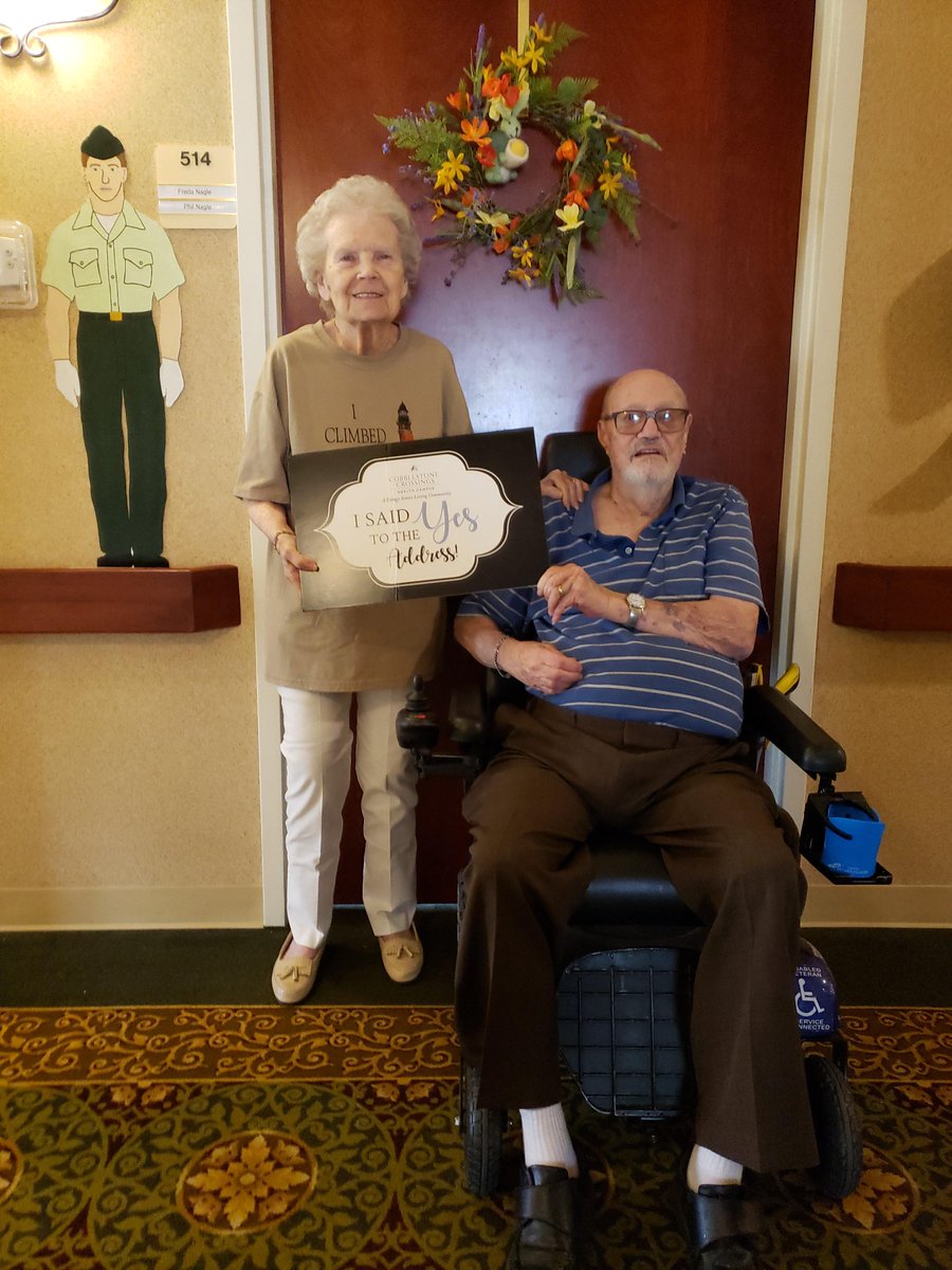Welcome to our Assisted Living family Mr. and Mrs. Nagle!!!!!!