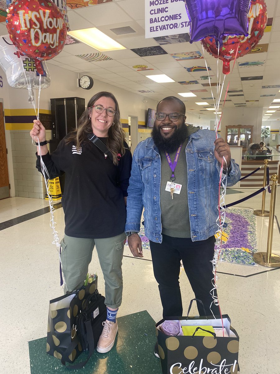 Help me congratulate our Teacher of the Year, <a href="/RComninaki/">Rebecca Erin Comninaki</a> , and our Support Person of the Year, Mr. Anderson! #RTBnoexcuses <a href="/LCSEDU/">Lynchburg City Schools</a> <a href="/paullaurencedu1/">DunbarMiddleSFI</a>