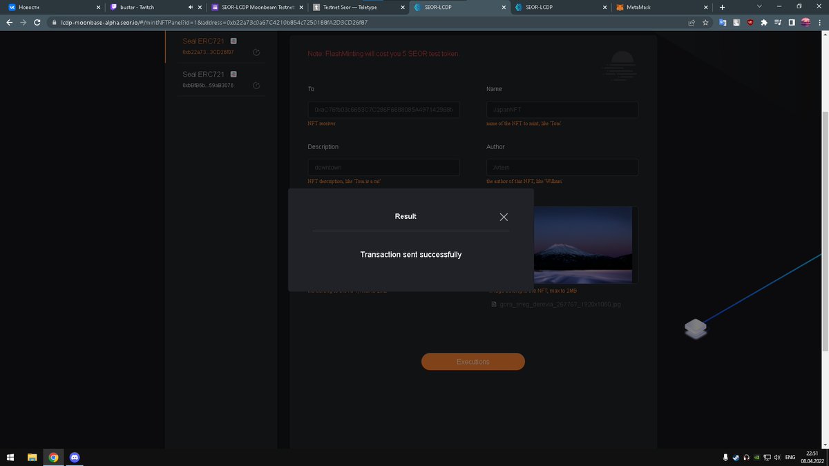 JeksonOi's tweet photo. I recently come across a guide from SEOR. Was pleasantly surprised. An
accessible and understandable guide and an interesting test net.
Screenshots are attached below. -moonbase.moonscan.io https://t.co/KjyENd5epm