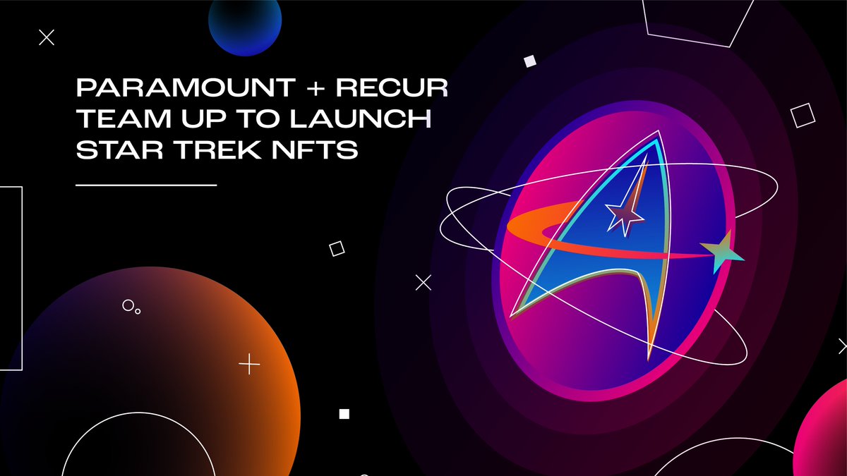 .<a href="/RecurForever/">RECUR</a> &amp; <a href="/paramountco/">Paramount</a> come together to beam down #NFTs from a special franchise

Prepare your blasters for when Star Trek NFTs arrive on April 9th and prepare to enter a new type of #metaverse

Read more here 👉🏿 bit.ly/3jkX4Nu