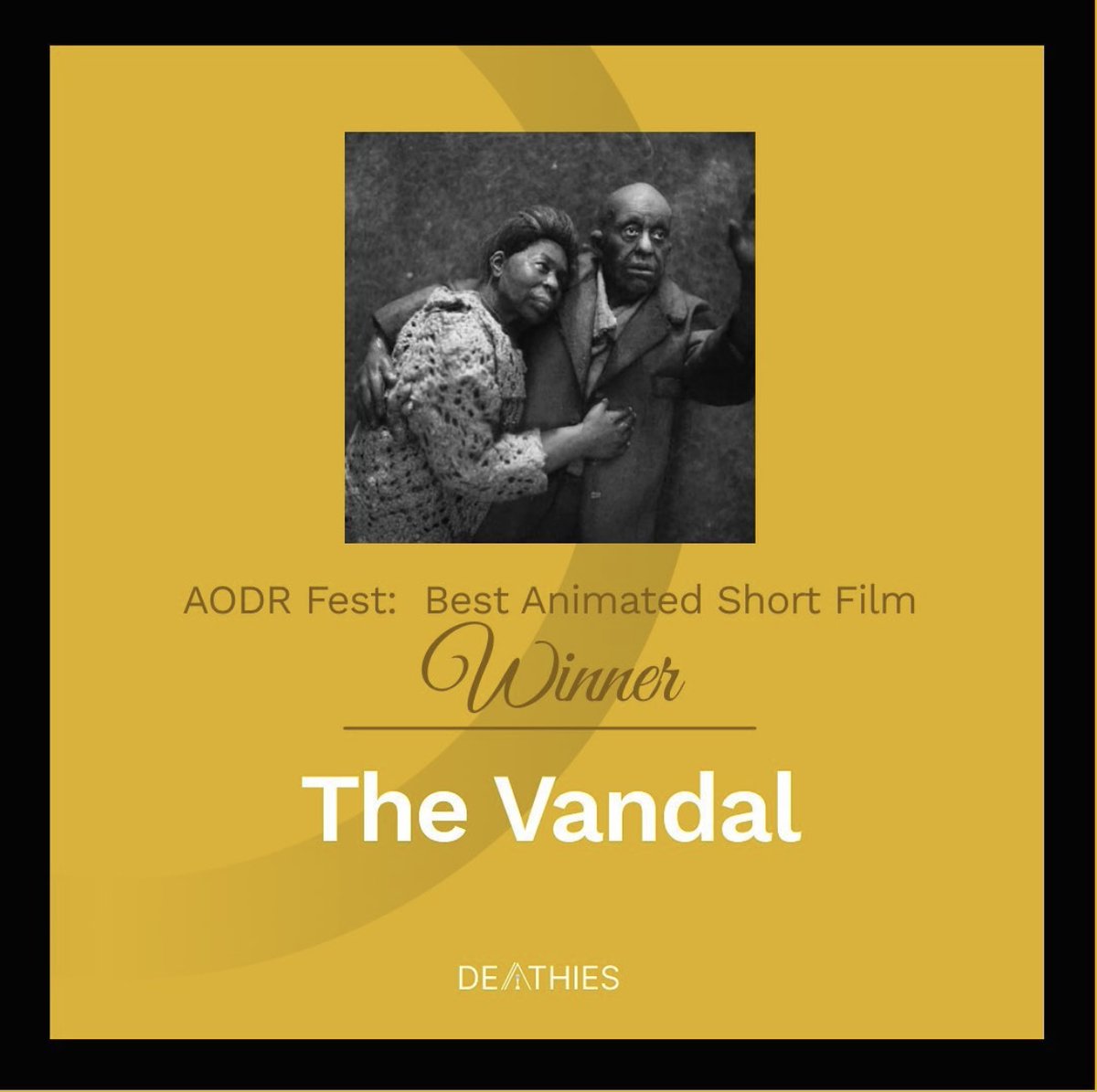 ThomasWHildreth's tweet photo. Thx to @theaodr festival for recognizing our film ‘The Vandal’ 🙏 Awarded Best Animated Short 

Watch #TheVandal on @NewYorker on @YouTube at https://t.co/RljGm3RjU5 

Starring @RealBillDuke 
EP @DarrenAronofsky 
Dir #EddieAlcazar 
Produced w/ @JavierLovato127 https://t.co/cmsfHSHgez