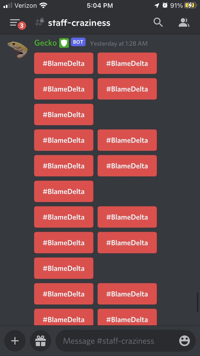 GamerDeltaUS's tweet photo. At first @CharlesWithC’s #GeckoBot is Wack with #BlameDelta but now I’m liking the new one of #BlameShadows. #ATMLove #BestCommunityEver @ATMVTC https://t.co/uBAJOV9qft