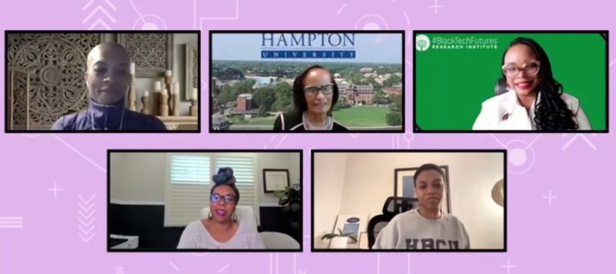 This is what Black women joy, support, and community look like: Dr. Fay Cobb Payton <a href="/KaporCenter/">Kapor Center</a>, Dr. Jean Muhammad <a href="/_HamptonU/">Hampton University</a>, Fallon Wilson @SistaWilson #BlackTechFutures, Hadiyah Mujhid <a href="/HBCUvc/">HBCUvc</a>, &amp; Jeremy Waisome <a href="/ModFigsPodcast/">Modern Figures Podcast</a> #BCH2022 #BlackThoughtLeaders