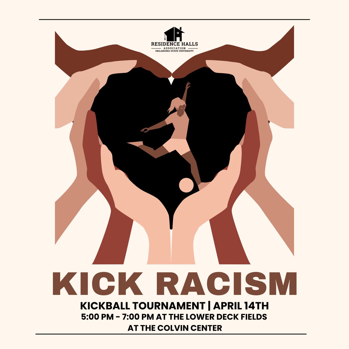 OkState_RHA's tweet photo. Come kick racism at this kickball tournament! Students will learn about different cultural orgs on campus, play games, get free food, and learn how they can win the battle against racism at this outdoor event at the Colvin.
REGISTER NOW AT THIS LINK:
https://t.co/AnIrqUoz0f https://t.co/rC5hVz1WOx