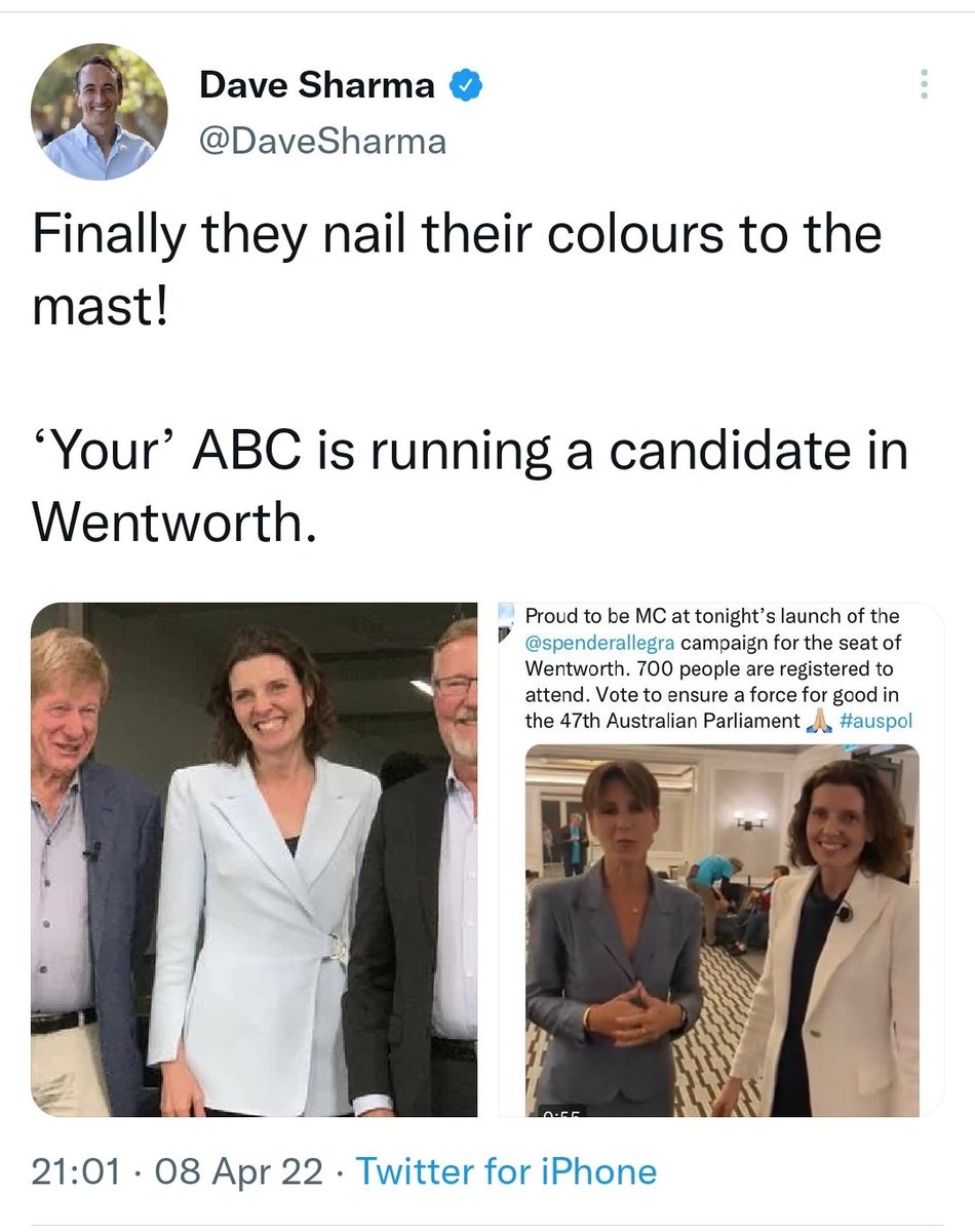 Dave Sharma has now deleted this post. #WentworthVotes #ausvotes