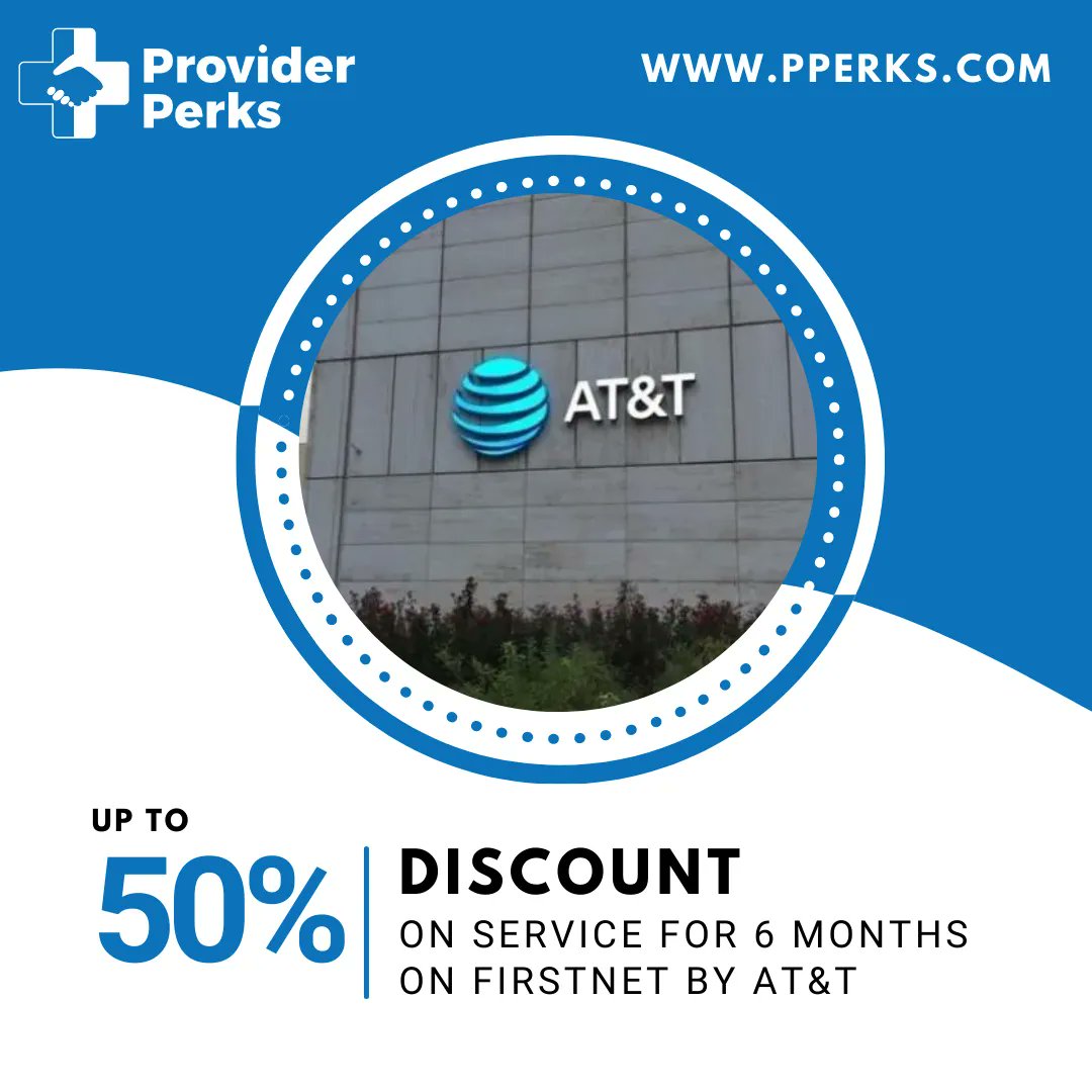 ProviderPerks's tweet photo. We are proud to offer our brave Medical Professionals up to 50% Off Service for 6 Months on FirstNet at AT&T. Thank you for all that you do!
Get the offer: https://t.co/5sRku88GY5
#pperks #exclusivediscount #telemedicine #digitalhealth #telehealth #supportfrontline https://t.co/C39pMBpq5P