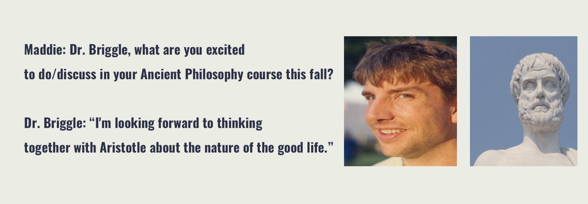 unt_phil's tweet photo. Happy Friday! To kick off your weekend, we’re here with an interview with Dr. Briggle about his Ancient Philosophy class (PHIL 3310) he’ll be teaching next fall. Let’s hear what Briggle is looking forward to most next semester! https://t.co/4EF794kvI8
