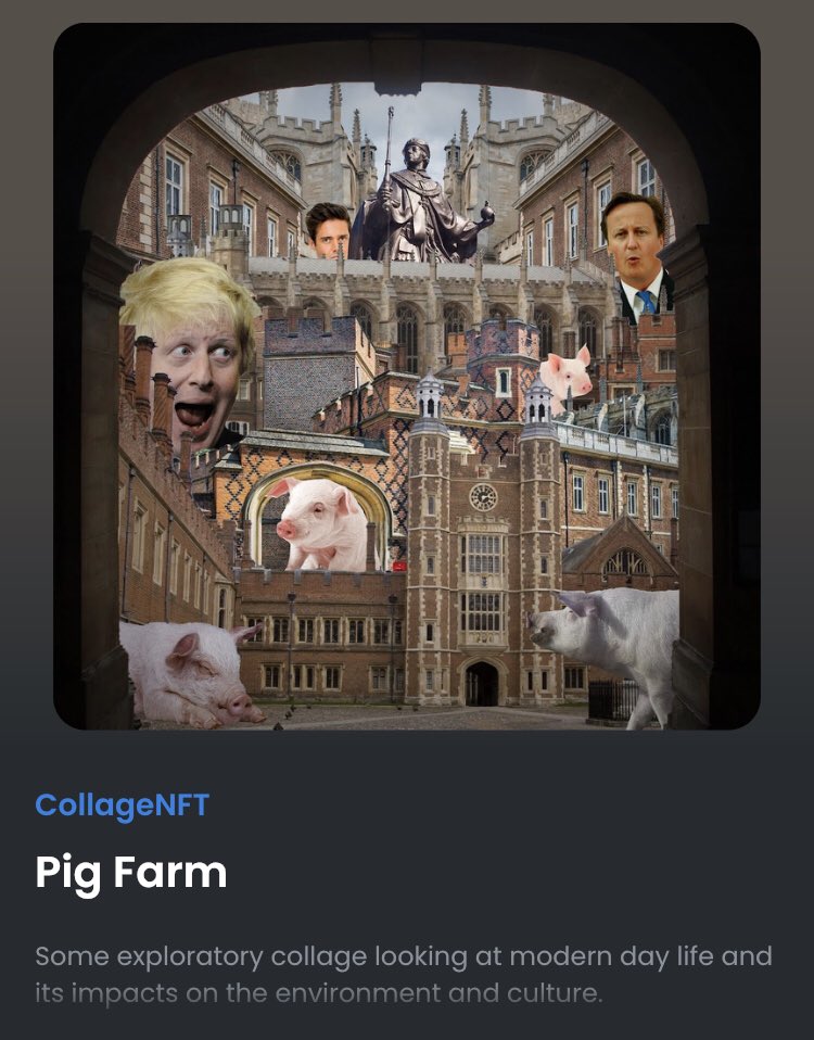 CryptoKoiBoi's tweet photo. Had a lot of fun making this one. Gives me #MontyPython vibes. Let me know what you think! #NFTs #nftart #NFTartist #NFTProject #NFTCommmunity #NFTshill #NFTCommumity #NFT #collage #collageart #ToryCorruption #ToryLiars #ToryScumOut https://t.co/EFrwzTOrNj