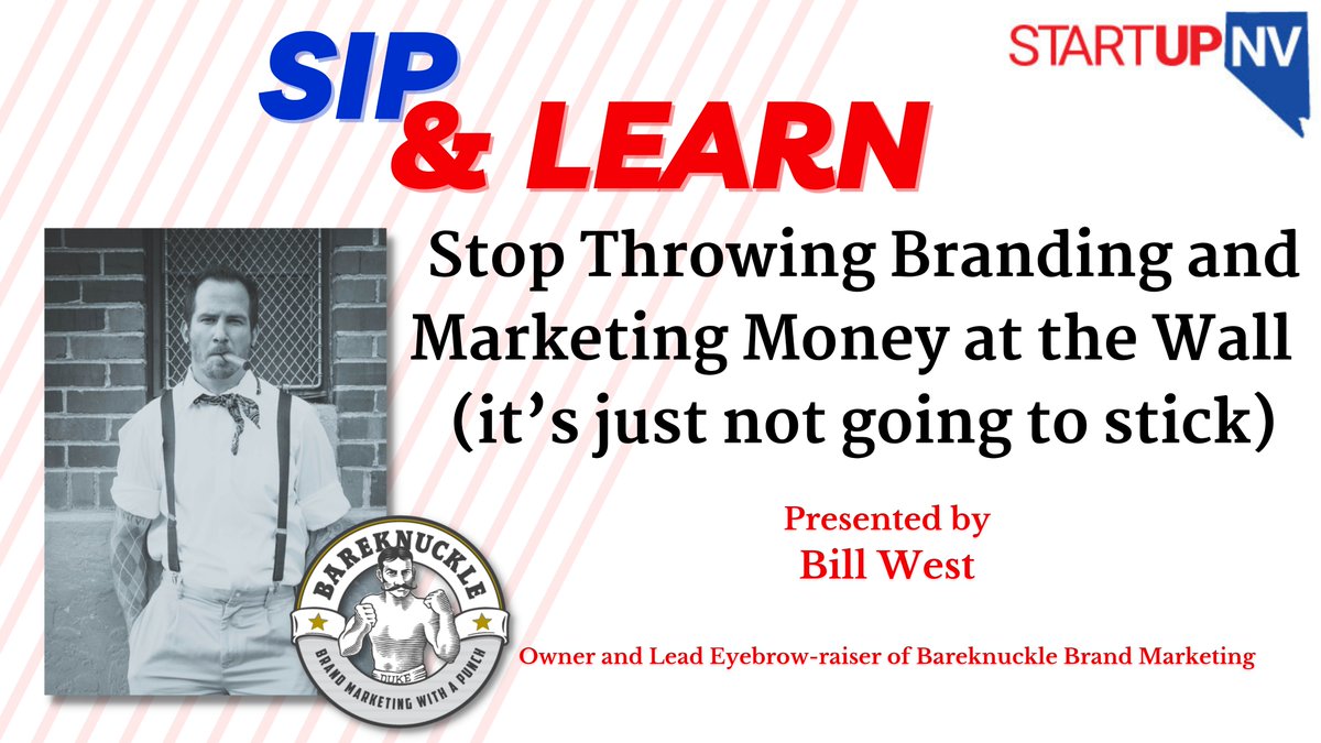 StartUp_Nevada's tweet photo. Come out on April 13th at 5:00, have a drink  and network with entrepreneurs while learning something new!

TICKETS: https://t.co/OvKSrBKzUo

#startups #marketing #branding #startupbranding #StartUpNV #Bareknuckle #SipNLearn https://t.co/ec5bd566FG