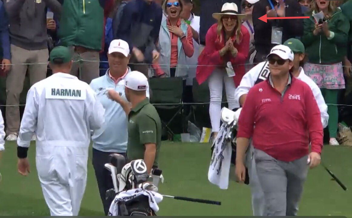 bonfireotb's tweet photo. I miss earrings lady at 16. Guess she ditched them. New hat now?

#Masters #Cink #themasters #Masters2022 #holeinone

 @KnoxyDiane @TheChristinaKim 

Started/Going https://t.co/hNvXFRnEGW