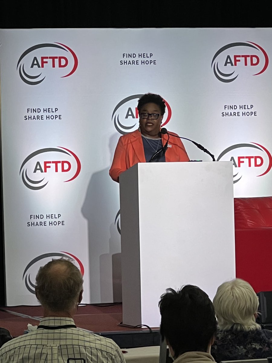AFTDHope's tweet photo. #AFTDBoardMember & Director of #Caregiving w/ @AARPPolicy @rchoula delivered a moving keynote address, "A Call for Bold Empowerment" at today's #AFTDConference, our first in-person conference since 2019. Learn more about Rita & her family's #FTDjourney: https://t.co/JQrMGUnYoE https://t.co/AMmrKvtvtR