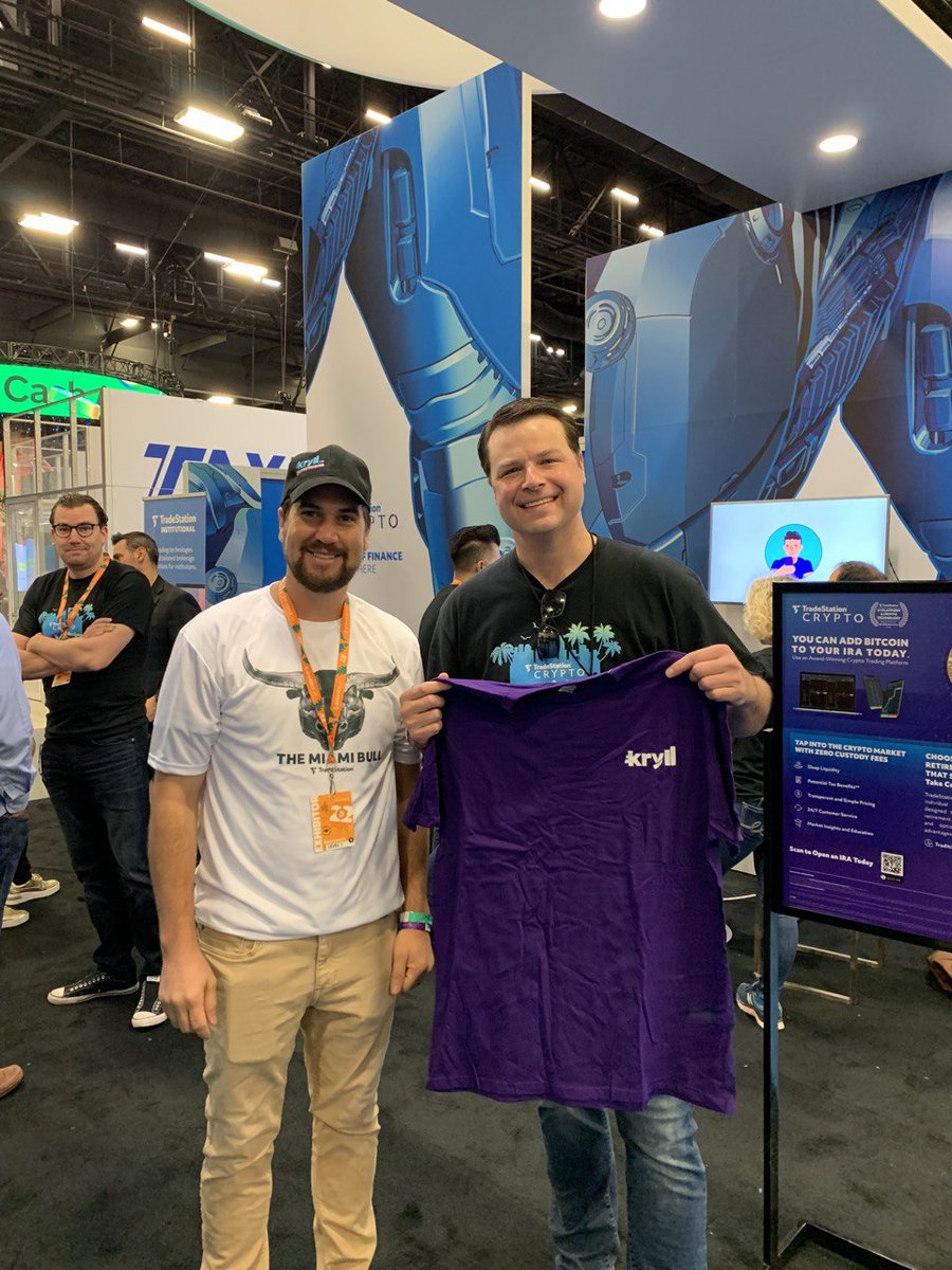 kryll_io's tweet photo. It was a real pleasure to finally meet our friends from @TradeStation in person at #Bitcoin2022 #Miami @TheBitcoinConf
And thank you for the incredible #MiamiBull 🐂
#TradeStationCrypto #Kryll @therlin https://t.co/J9UQx7Itr1
