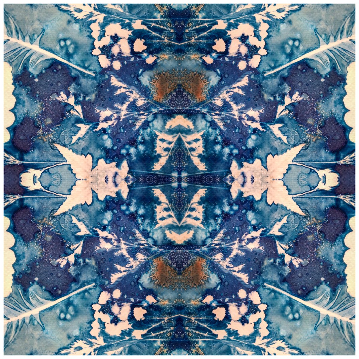 maverickart's tweet image. 1. Take digital image of #cyanotype 2. Find interesting square compositions within. 3. Add 4 of the same image to a collage. 4. Flip and rotate until symmetrical. 5. Repeat. 6. Gif together edits and play at a rave... #photography #cameralessphotography