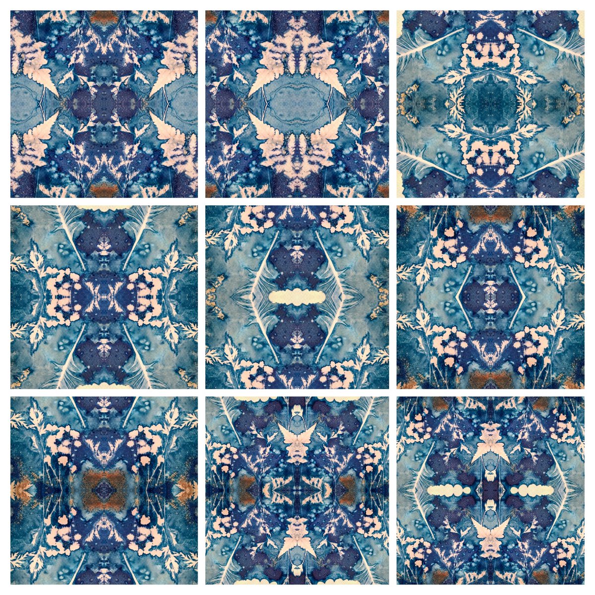 maverickart's tweet image. 1. Take digital image of #cyanotype 2. Find interesting square compositions within. 3. Add 4 of the same image to a collage. 4. Flip and rotate until symmetrical. 5. Repeat. 6. Gif together edits and play at a rave... #photography #cameralessphotography