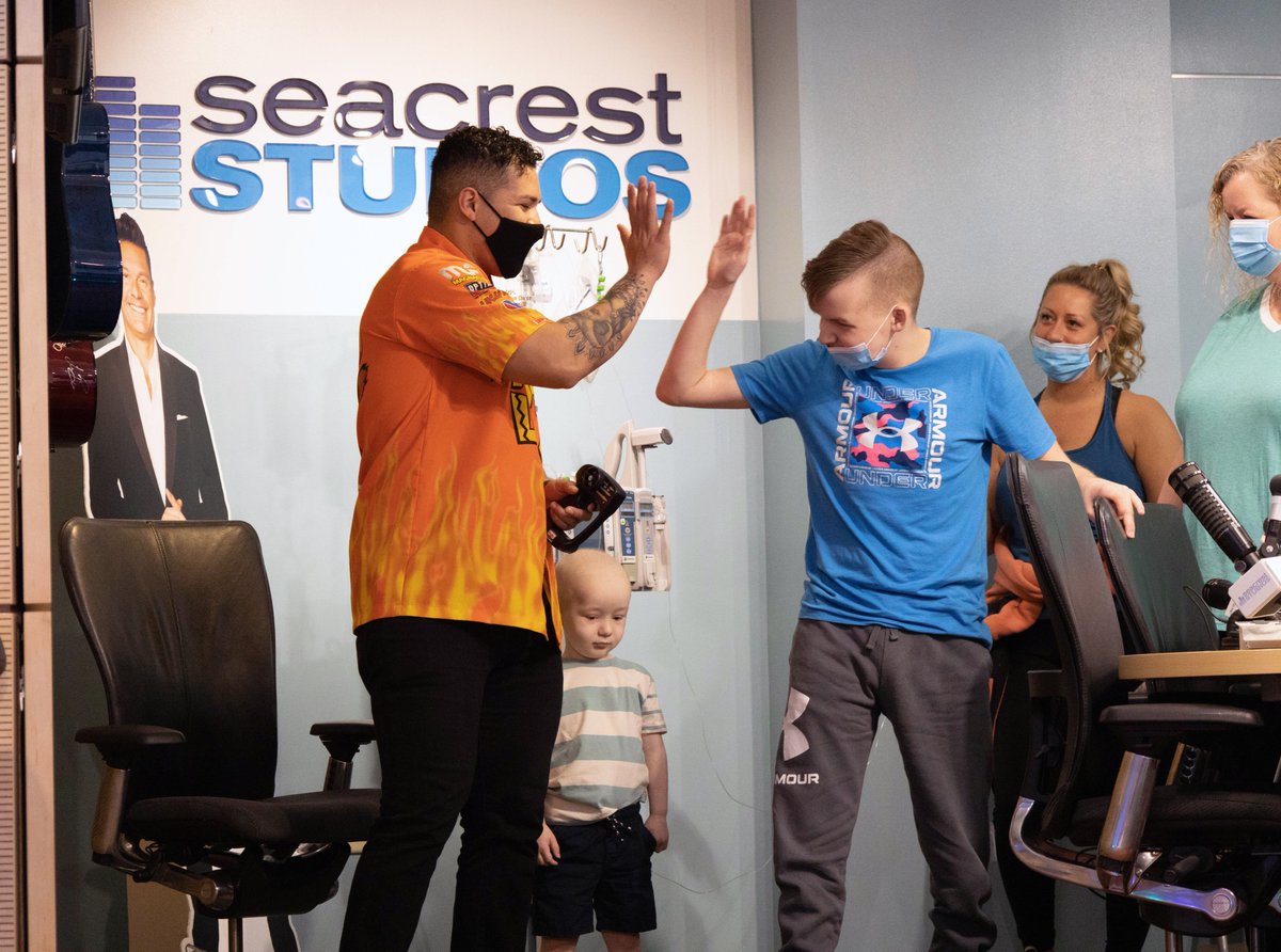 RyanFoundation's tweet photo. Today @MonsterJam rolled into #SeacrestStudios at @CincyChildrens and it's safe to say these kids were excited about it. Thanks #ElvisLainez! https://t.co/qj6SWm4i2g