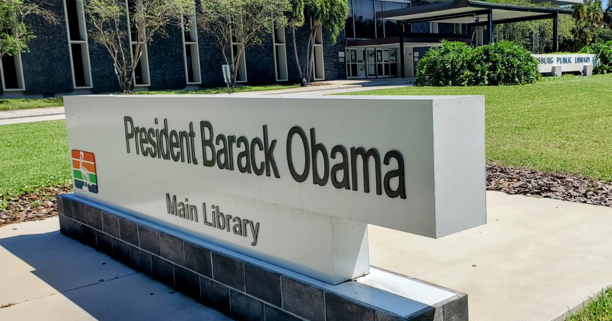 LibraryJournal's tweet photo. Florida: St. Pete Begins $13.4 Million Obama Library Renovation Project (via @stpetecatalyst) https://t.co/9OhB68umzy #Florida #libraryrenovations #libraries https://t.co/IGwBW7FW3a
