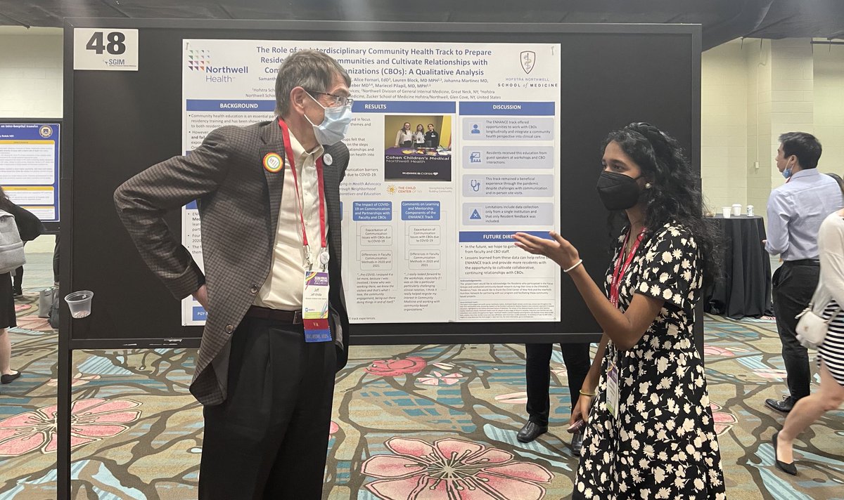NALaVine's tweet photo. @sammialoy amazing @HofstraU MPH student and future MD!! skillfully presenting her work on ENHANCE - connecting #CBOs and primary care residents!! - amazing mentorship from @mcpilapil @metsbarb @danCnorthwell @LaurenBlock17 @AFornari1 - #SGIM22 https://t.co/tLmi7s9PEC