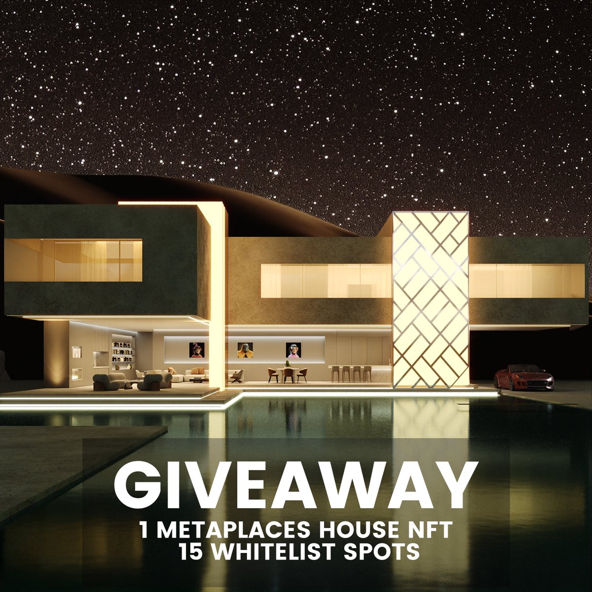 metaplaces_io's tweet photo. New Giveaway! Here's your chance to win a Metaplaces NFT! 🎁 We are giving away 15 WL and 1 Free NFT #Metaplaces house!

To enter:

1. Join Discord: https://t.co/pSOsGe24Sx
2. Tag 2 friends

#NFT #NFTGiveaways #NFTCommumity https://t.co/qRB9EeYueW