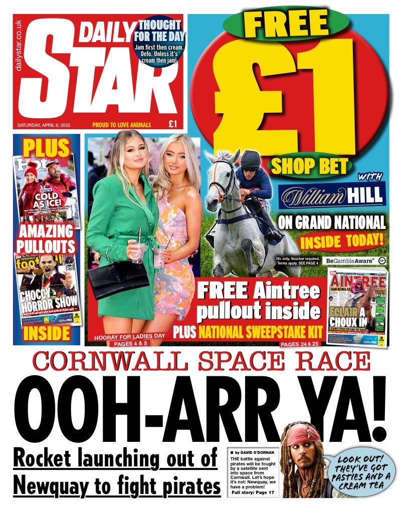 Allie Hodgkins Brown On Twitter Saturday s Daily STAR Ooh Arr Ya 