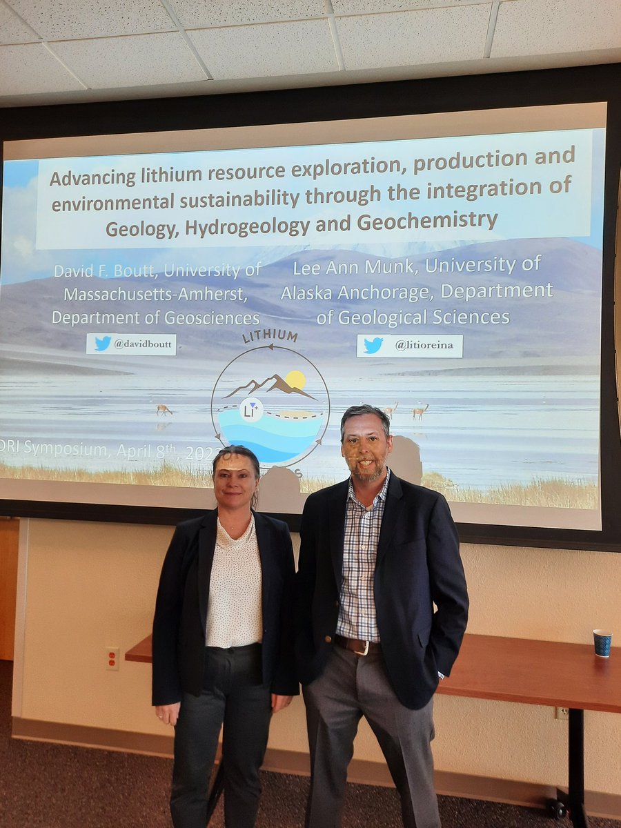 Psyched to host @LitioReina and @DavidBoutt here at #DRIScience today talking about the geology, geochemistry and hydrogeology of lithium