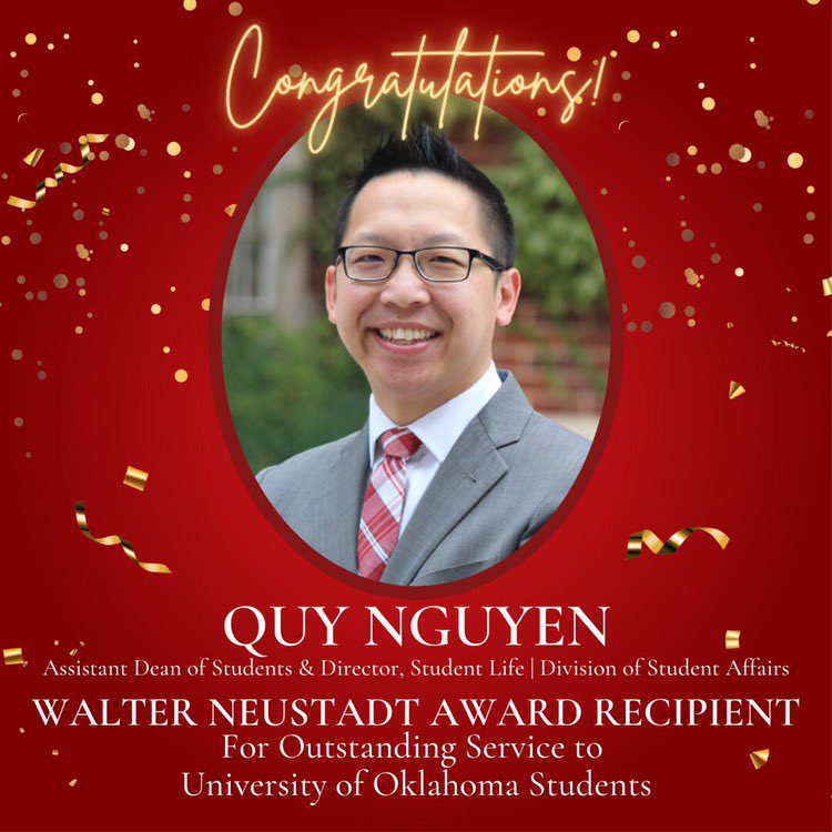 Congratulations Quy for winning the Walter Neustadt Award!! 🎉