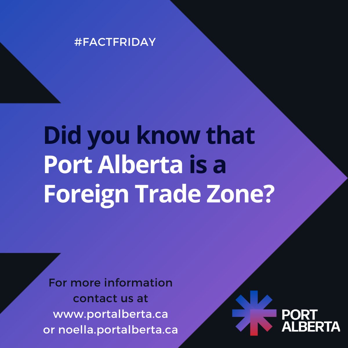 PortAlberta's tweet photo. #factfriday https://t.co/SlPIyuIXwY