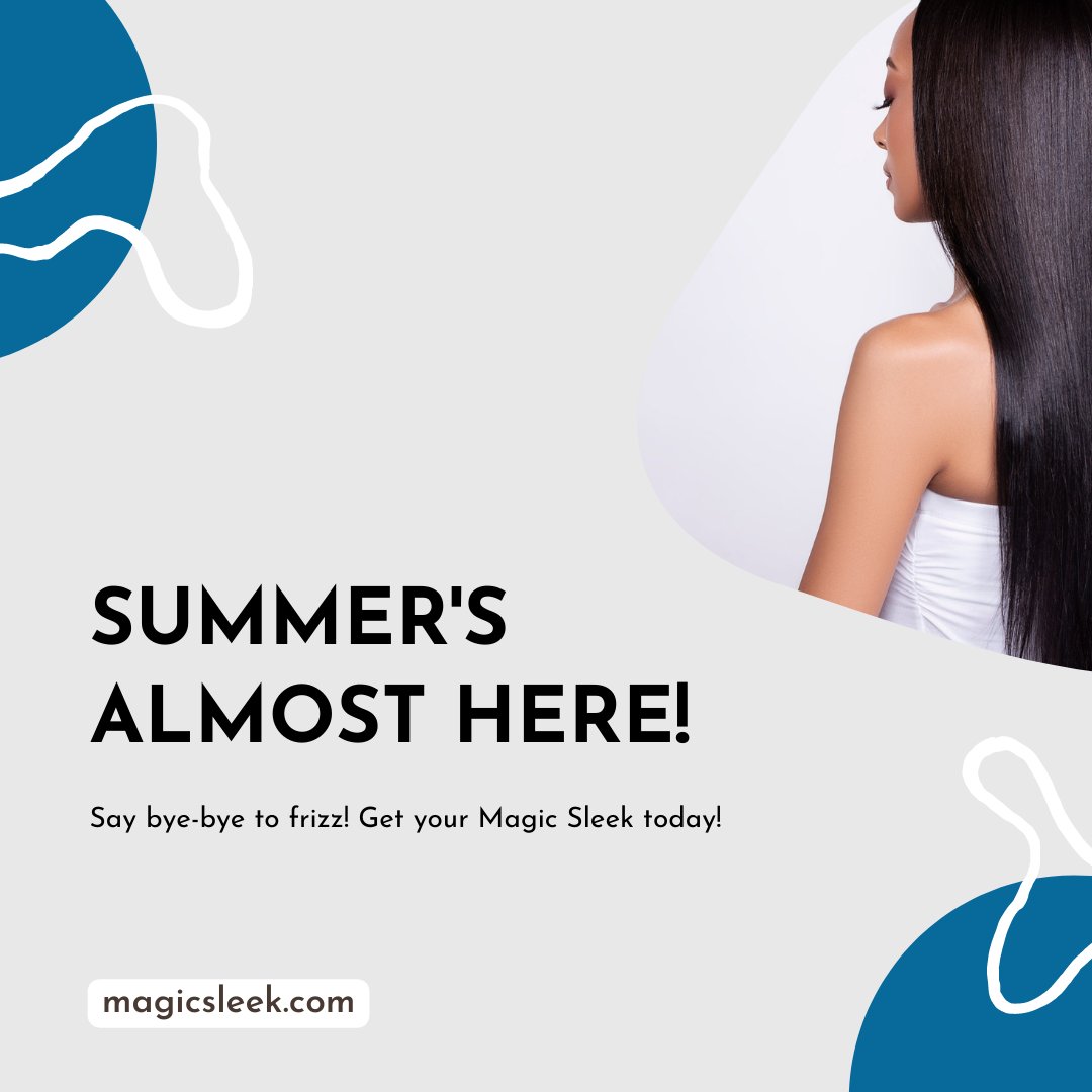 With summer quickly approaching, the weather’s getting warmer and humidity is rising! Make your summer frizz-free with a hydrating Magic Sleek treatment today!💦✨
•
•
•
#hairgoals #hairtok #healthyhair #keratin #hairstylist  #hairdresser #hairinspo #beautifulhair #karen