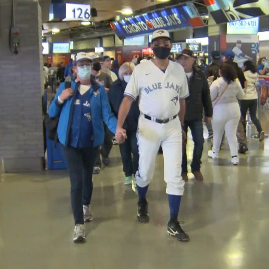 timandfriends's tweet photo. This fan wore a FULL uniform to the game 👏

#BlueJays #NextLevel #OpeningDay https://t.co/G4c067m1cK