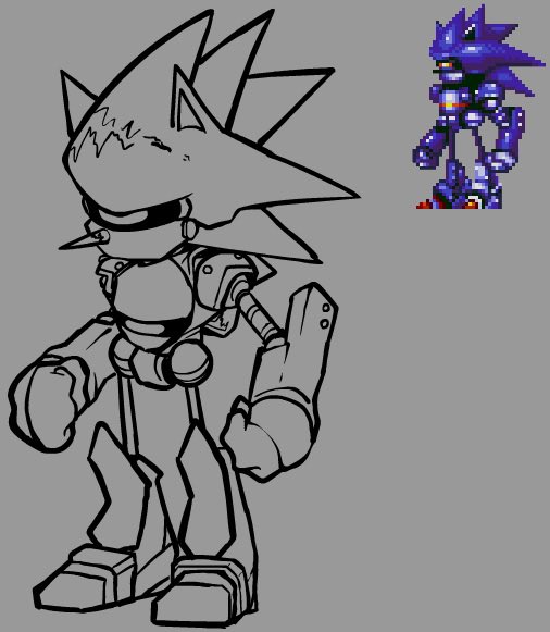 𓂀 𝔹𝕃𝕌𝔹𝕆𝕋 𓂀 on X: Guys, Mecha Sonic is GROSSLY over due for a  update SA style profile picture. Not to rip on the artists who made these  renders, but Mecha Sonic's