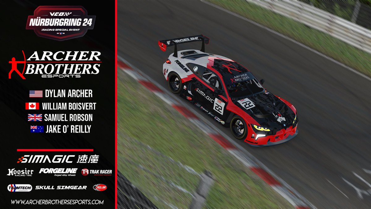 ArcherBrothers's tweet photo. Raceday is almost here 👀 We’ll have 2 cars competing in the @iRacing 24 Hours of @nuerburgring ‼️We’re all excited for one of the toughest races of the year! 🏁 https://t.co/Un5vvOQ0iV