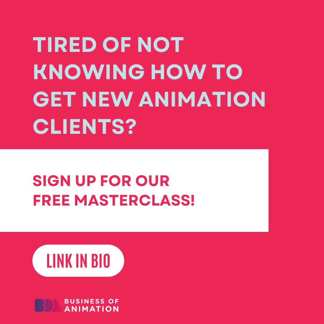 animationbiz's tweet photo. 3. Don't be afraid to push boundaries
4. Don't shy away from challenges

Tired of Not Knowing How to Get New Animation Clients? Sign up for our FREE Masterclass! Link in bio.

#AnimatorsMindset #AnimatorMindset #FreelanceAnimator #FreelanceAnimation #BusinessofAnimation https://t.co/jvEG5LPnCY