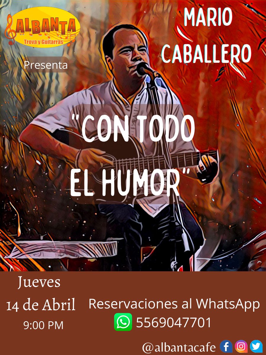 Te espero el próximo jueves para que pasemos una noche llena de humor