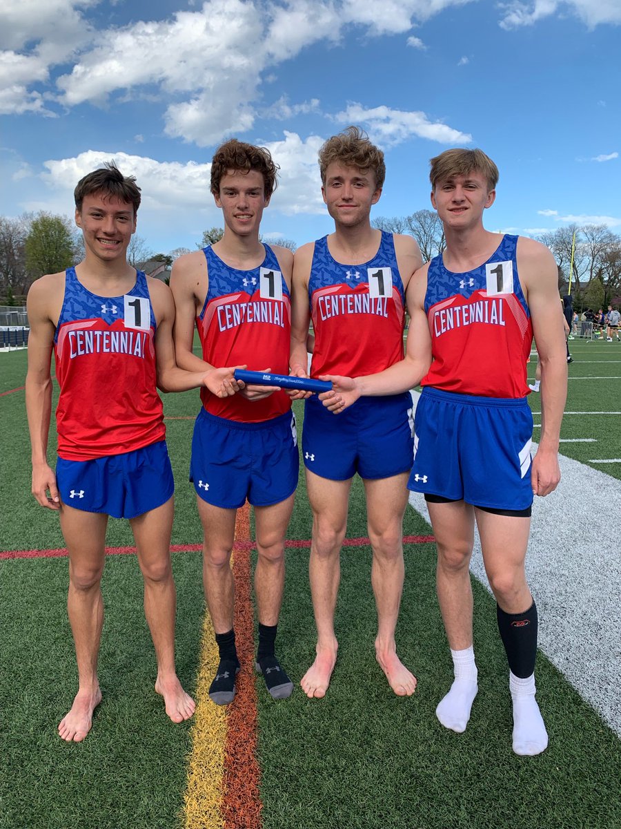 A BIG Eagles Congratulations to the Fantastic 4 below on breaking a CHS school record in the distance medley relay (DMR) @ the Severna Park Invite- First Place overall- Official time of 10:26.95
L-R is Antonio Camacho-Bucks, Alex white, Sebastian Martinez and Sean May
#EaglePride