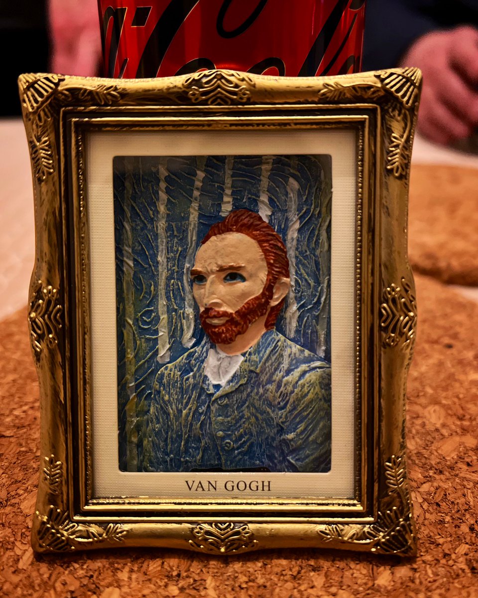 Angelasamata's tweet photo. Friday Night Dinner just keeps getting better and better. Now @Binnsy_T has gifted me this priceless artwork #TinyVan https://t.co/QFMKkgJvs4